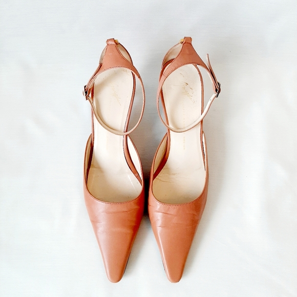 Giuseppe Zanotti pink pumps ankle wrapping straps - Picture 2 of 9